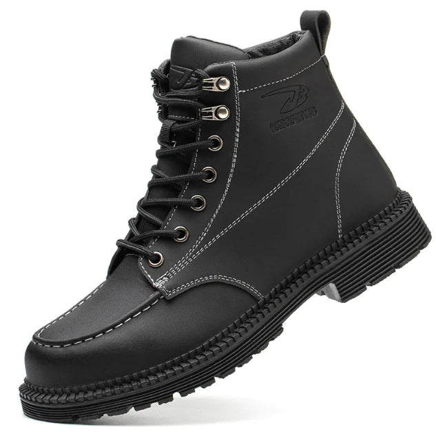 Steel Toe Anti-Smash & Puncture-Resistant Safety Shoes - Men's Work Footwear