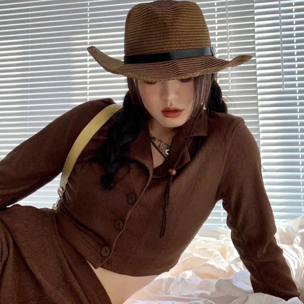 Western Cowboy Summer Woven Cool Hat