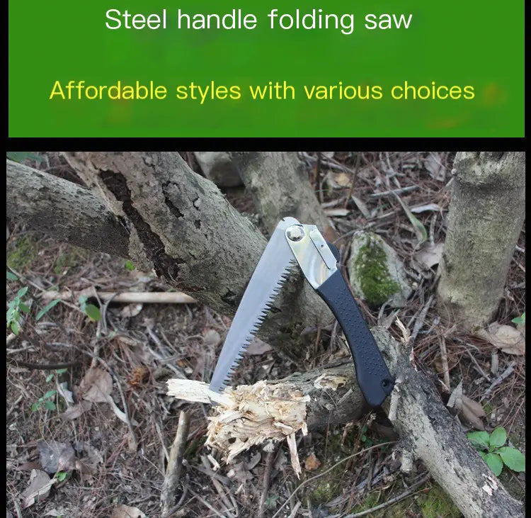 Folding Hand Saw - Portable Garden Pruning Saw for Woodworking & Outdoor Use