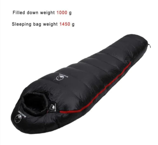 Goose Down Warm Sleeping Bag - Lightweight Insulated Camping Bag | Single