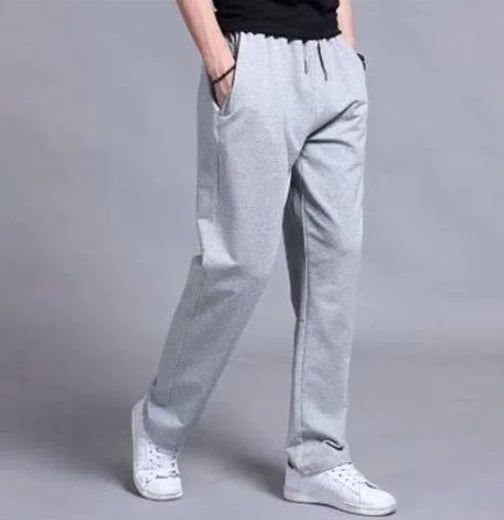 Men's Oversized Cotton Casual Knit Sweatpants - Relaxed Fit Joggers