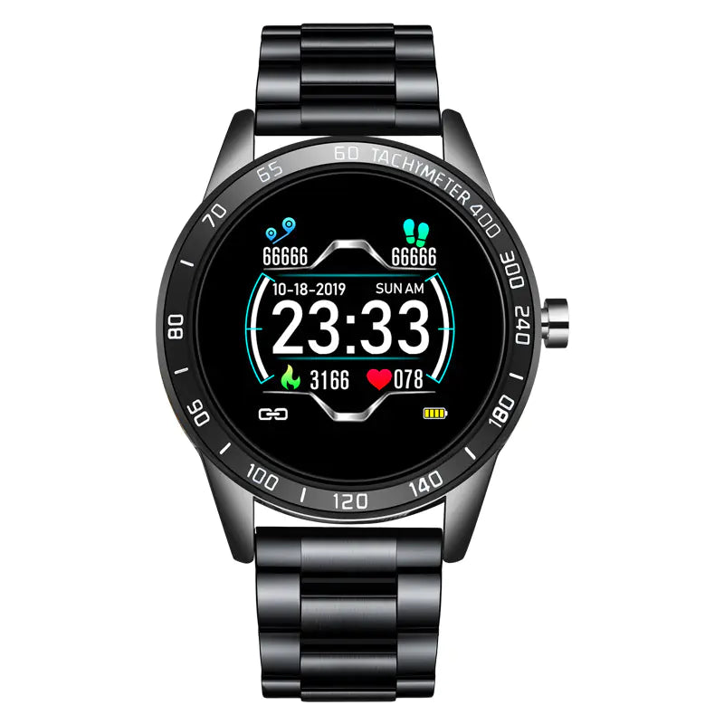 Multi-Functional Smart Watch with Steel Band - Business Style Alloy Case | Black, Gold, Silver