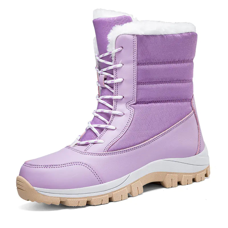 Women's High-Top Cotton Winter Boots | Warm Hiking & Snow Boots