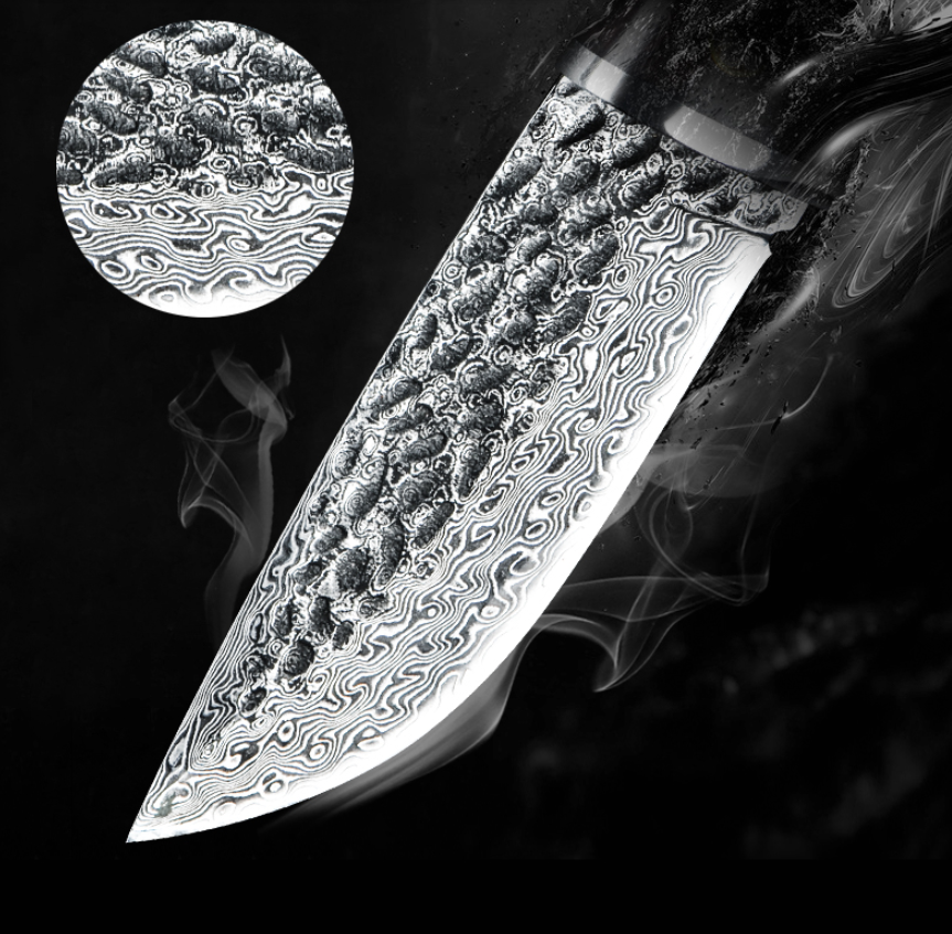 Damascus Steel Tactical Knife with High Hardness