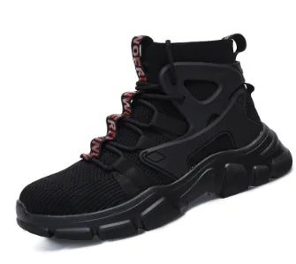 Men's High-Top Safety Shoes - Steel Toe Work Boots with Ankle Support