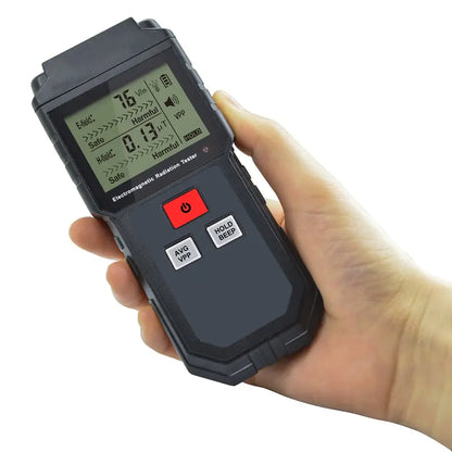 WinAPEX ET825 Handheld Electromagnetic Radiation Tester - EMF Meter with LCD Display & Alarm
