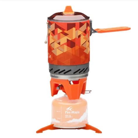 FireMaple Outdoor Heat-Exchange Camping Pot - 1L Efficient Cooking System with Thermal Cover | Backpacking Cookware