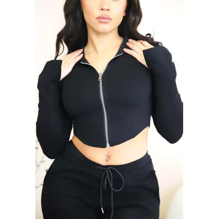 High-Waist Utility Cargo Pants for Women - Wide Leg Multi-Pocket Drawstring Pants