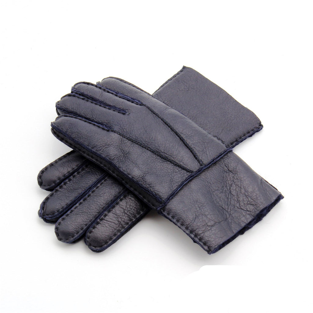 Genuine Leather Gloves - Warm Sheepskin for Men