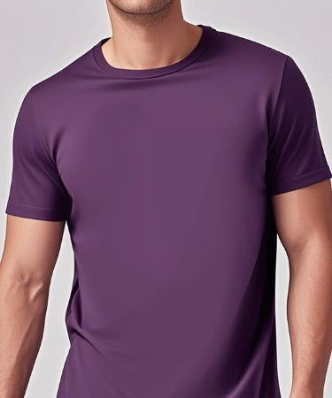 Solid Casual Crewneck T-Shirt — Loose Fit Pure Cotton | Men's Everyday Tee