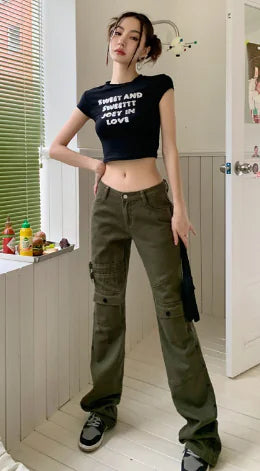 High Street Cargo Straight Pants and Jeans
