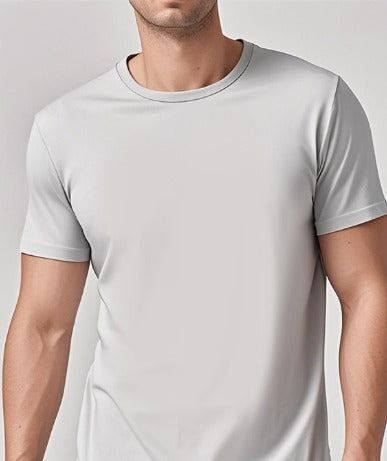 Solid Casual Crewneck T-Shirt — Loose Fit Pure Cotton | Men's Everyday Tee