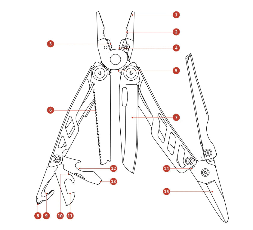 Xiaomi Mijia Multifunctional Folding Knife - Outdoor Hunting Tool with Stainless Steel Blade