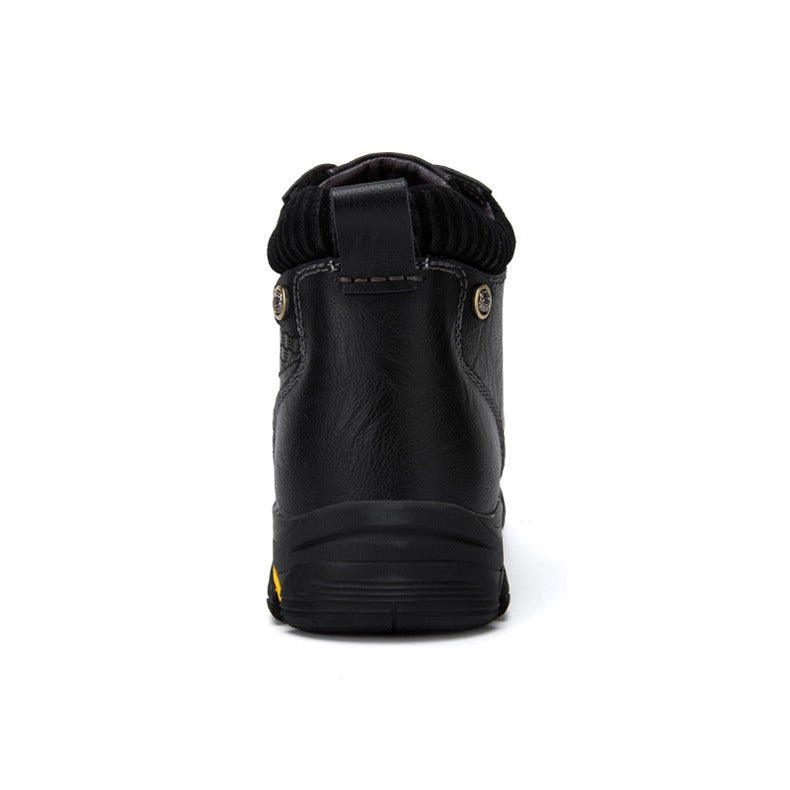 Leather High-top Shoes