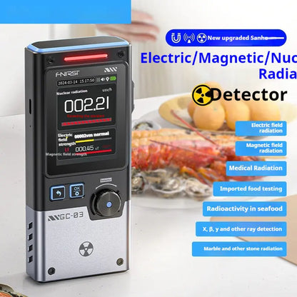 Nuclear Radiation Detector Geiger Tube - Electromagnetic Detector with 2.4" Color Screen & Dose Alarm