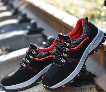 Lightweight Breathable Steel Toe Safety Work Shoes - Men's Protective Footwear