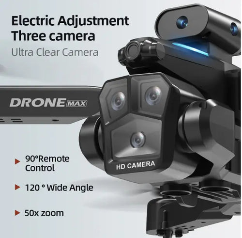 C10 Max 6000M GPS RC Drone with HD Camera - Triple Lens Optical Flow & Auto Return | Complete Set