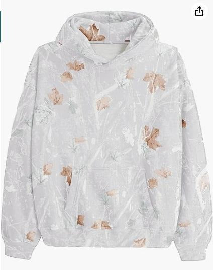 Women's Camouflage Wool Oversized Hoodie
