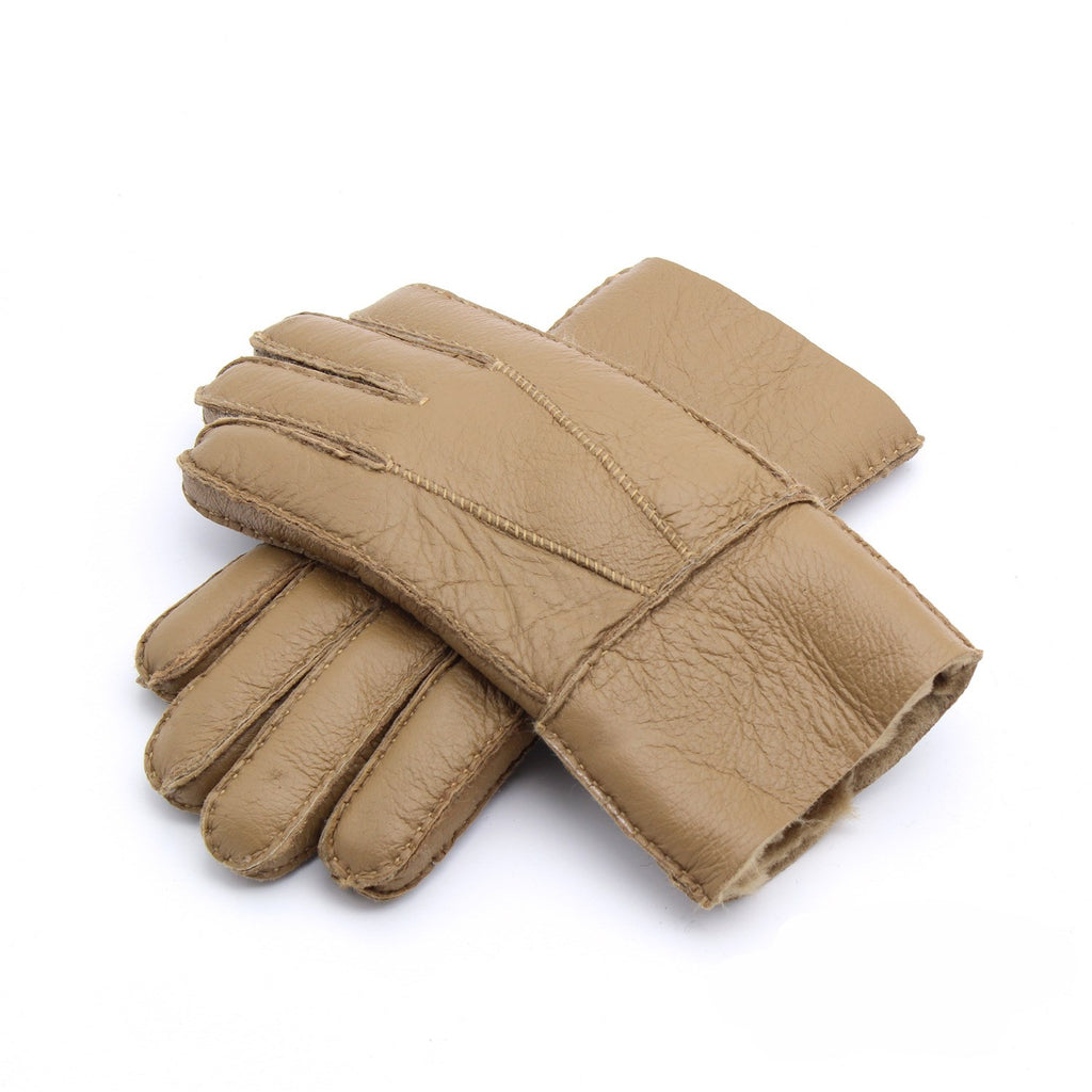 Genuine Leather Gloves - Warm Sheepskin for Men