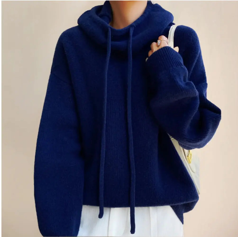 Women's Merino Wool High Neck Sweater Top