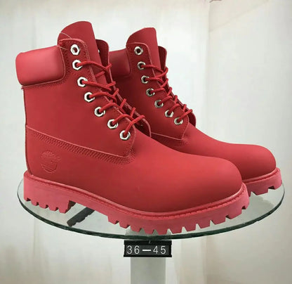 Classic Leather Work Boots - Durable Cowhide Waterproof Boots for Men and Women | Outdoor Hiking