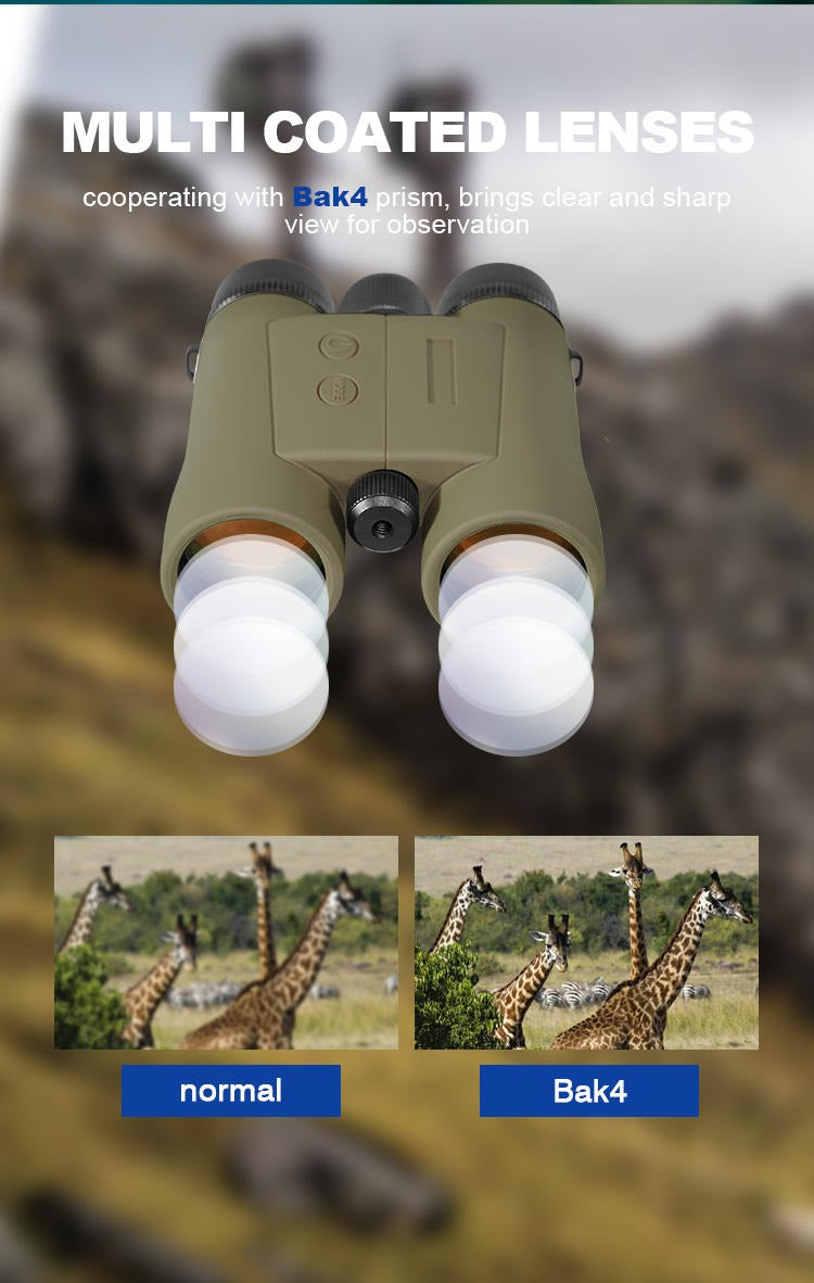 Portable Binocular Laser Rangefinder 10x