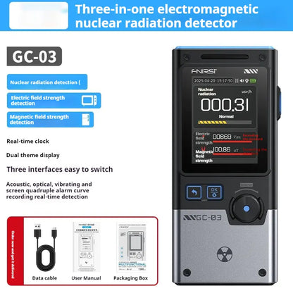 Nuclear Radiation Detector Geiger Tube - Electromagnetic Detector with 2.4" Color Screen & Dose Alarm