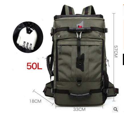 50L Oxford Fabric Hiking Backpack - Large Capacity Travel Pack with Durable Construction | Outdoor Adventure