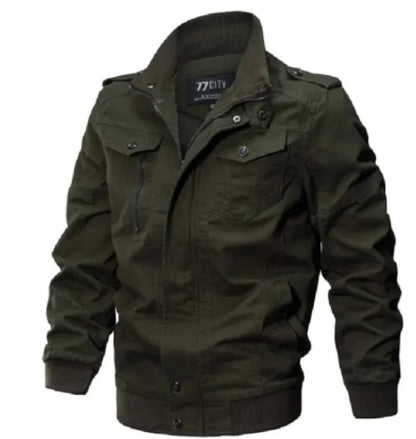 Tactical Flight Army Jacket - Military Bomber Jacket with Cotton Construction | Plus Size Available