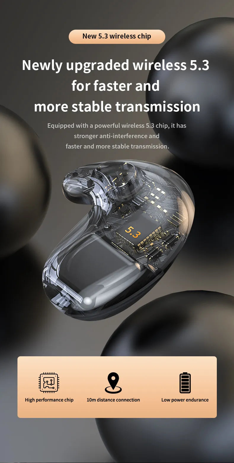 Post-Ear Bluetooth Headphones - Wireless Earphone with Voice Control & 4-8 Hour Battery | 3 Colors