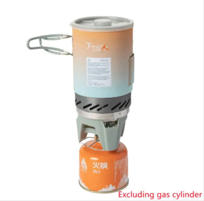 FireMaple Outdoor Heat-Exchange Camping Pot - 1L Efficient Cooking System with Thermal Cover | Backpacking Cookware