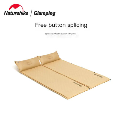 Naturehike D01 Extended Inflatable Sleeping Pad with Pillow - Camping Mat