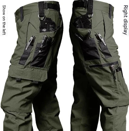 Men's Waterproof Tactical Trousers - Outdoor Cargo Pants with Fleece Lining | Plus Size Available