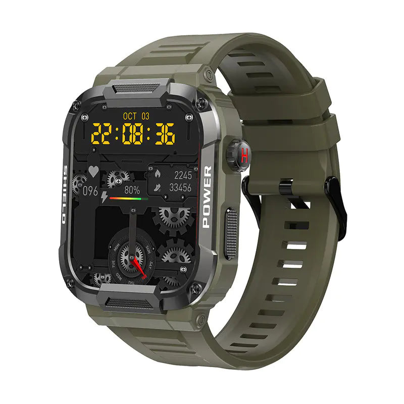 MK66 Smart Waterproof Watch - Rugged Triple-Proof with Bluetooth Calling & 1.85" HD Display