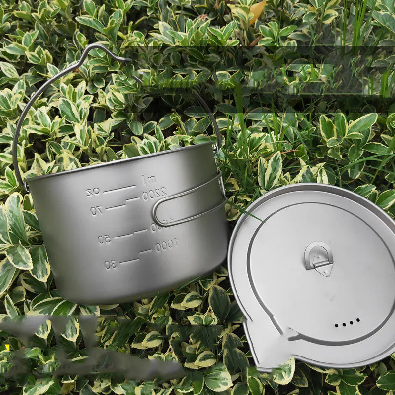 Folding Thickened Camping Pot with Two Handles