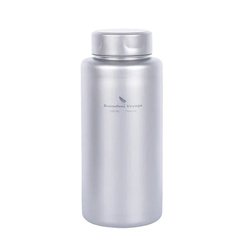 Titanium Outdoor Water Bottle - 1000ml/1L Lightweight Camping Flask | Leak-Proof Hiking Bottle