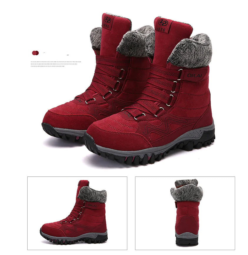 Women's Winter Outdoor Snow Boots for Hiking and Skiing