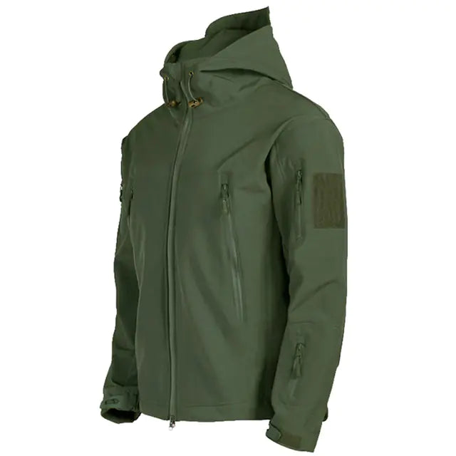 Men's Tactical Waterproof Shark Skin Jacket - Softshell Outdoor Jacket with Fleece Lining