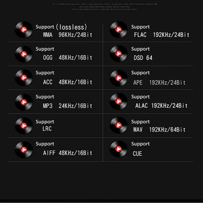 Professional HiFi Lossless MP3 Music Player - Mini Digital Audio Player with DSD, FLAC, ALAC Support