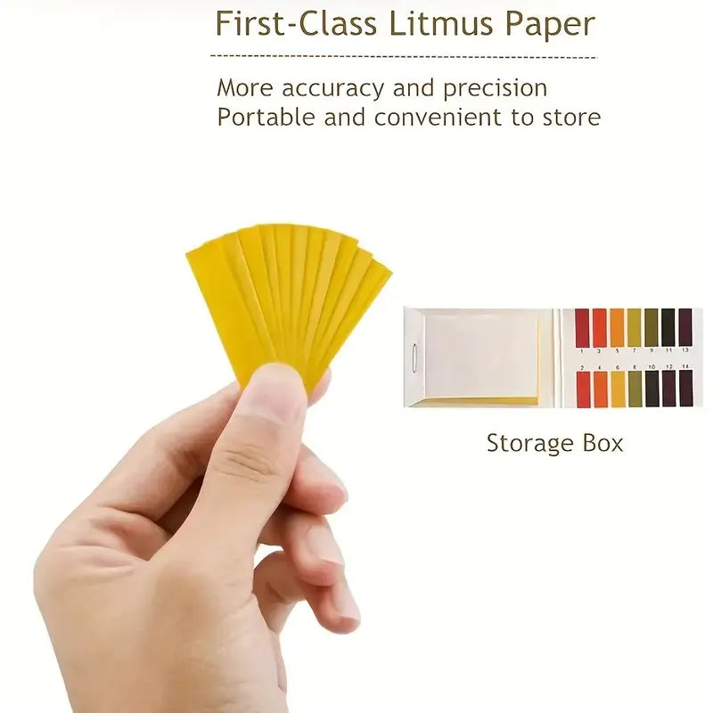 PH 1-14 Test Paper for Water, Soil, and Food Testing - 240 Strips with Storage Case