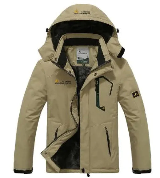 Men's Waterproof Thermal Hiking Jacket - Windproof Winter Outdoor Coat
