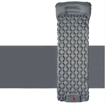 Outdoor Camping Press Inflatable Sleeping Pad - Lightweight Mat with Built-In Pillow