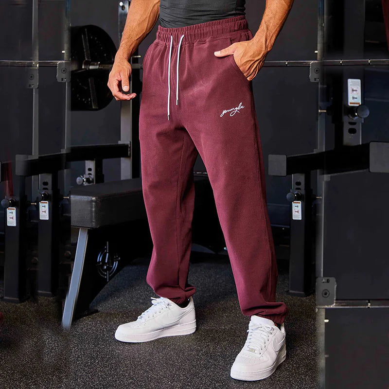 Men's Track Sweatpants - Athletic Joggers with Side Stripe