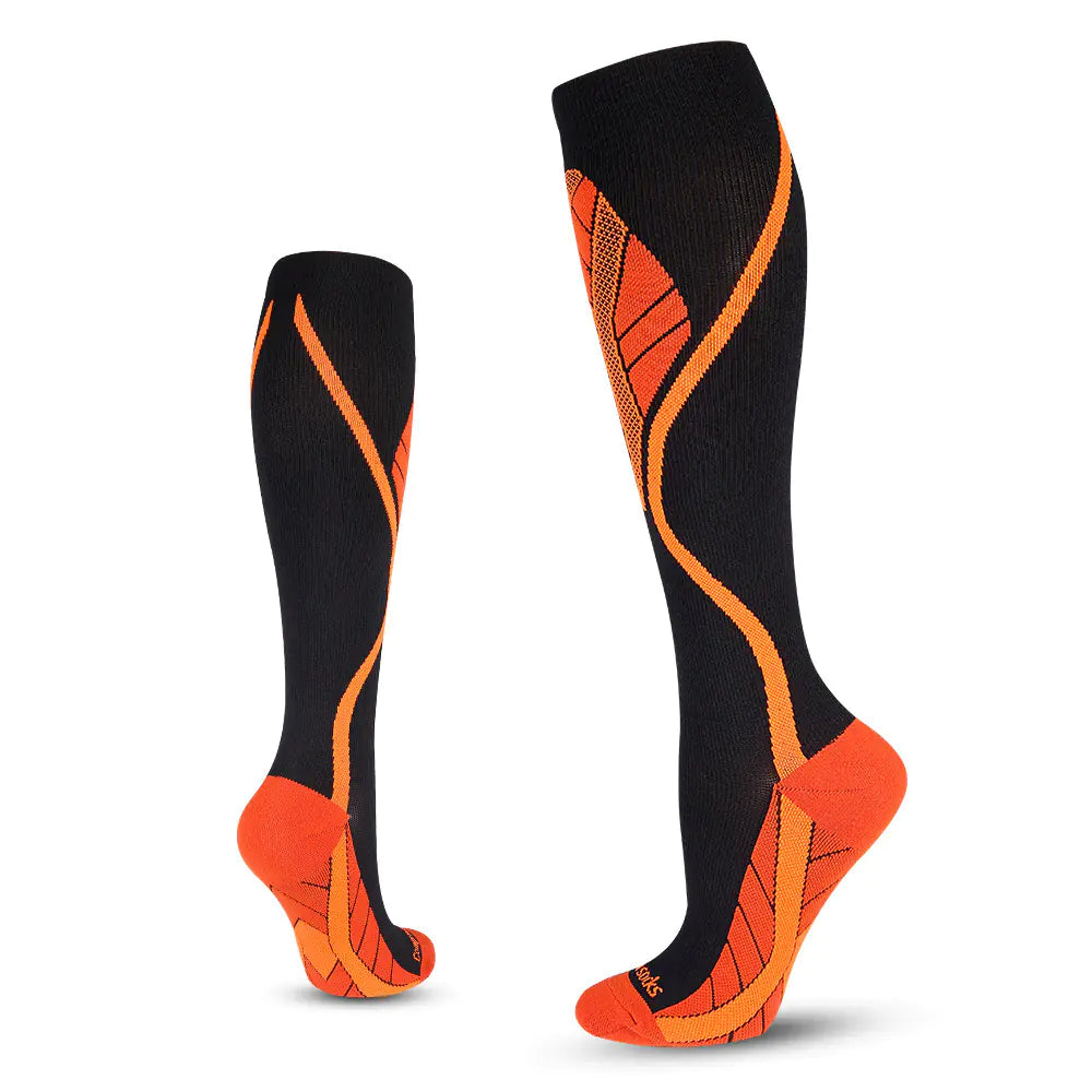 Professional Long Leg Compression Socks for Cycling - Nylon Anti-Friction Performance Socks