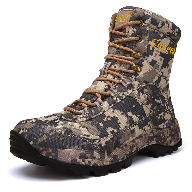 Men's Off-road Hiking Boots - Durable Camouflage Outdoor Tactical Boots