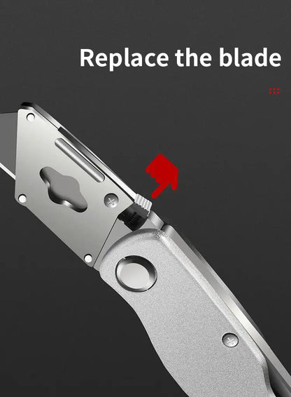 Heavy Duty All-Steel OUDISI Utility Knife for Electricians - SK5 Blade Aluminum Alloy Handle