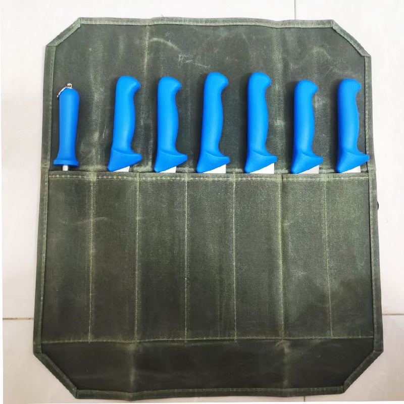 7-Piece Butcher's Knife Set — 5Cr15MoV Steel | Canvas Roll Bag Included