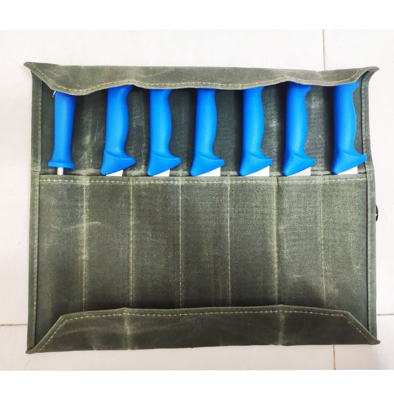 7-Piece Butcher's Knife Set — 5Cr15MoV Steel | Canvas Roll Bag Included
