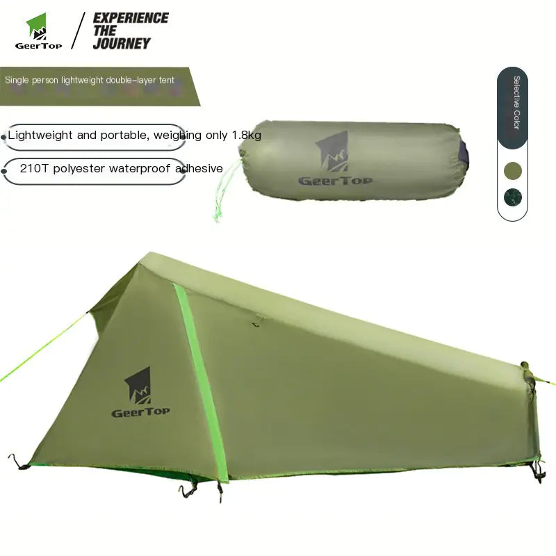 New Waterproof Pyramid Tent for Outdoor Camping - Single Person Lightweight Shelter