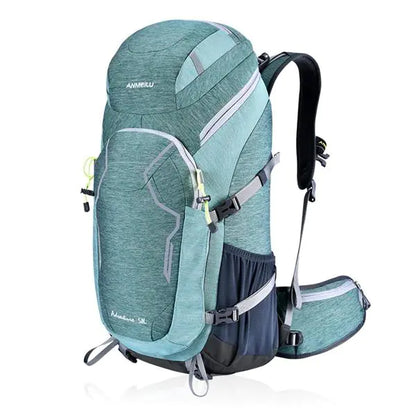 50L Nylon Hiking Backpack - Lightweight Outdoor Sports Pack with Embroidered Design | Adventure Rucksack